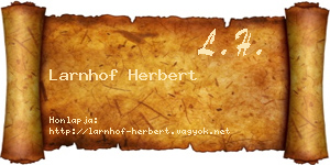 Larnhof Herbert névjegykártya